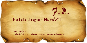 Feichtinger Marót névjegykártya